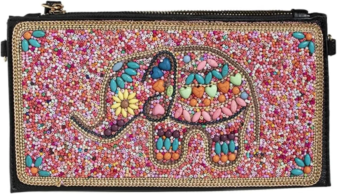 XPONNI Sequin Beaded Purse Boho Clutch Purses Women Small Leather Crossbody Bags Y2k Summer Fashion Cute Beach Purse