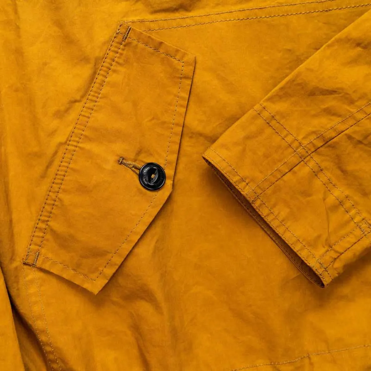 Yarmouth Oilskins - The Hooded Smock - Wax-Finish Water-Repellent Cloth - Mustard