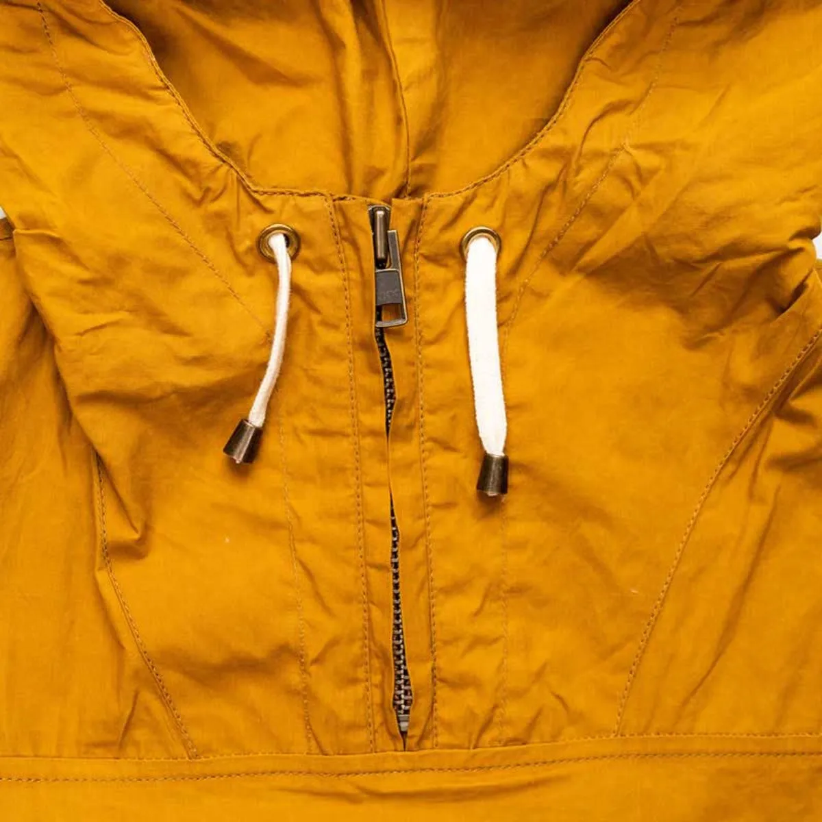 Yarmouth Oilskins - The Hooded Smock - Wax-Finish Water-Repellent Cloth - Mustard