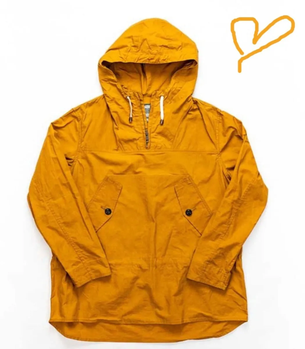 Yarmouth Oilskins - The Hooded Smock - Wax-Finish Water-Repellent Cloth - Mustard