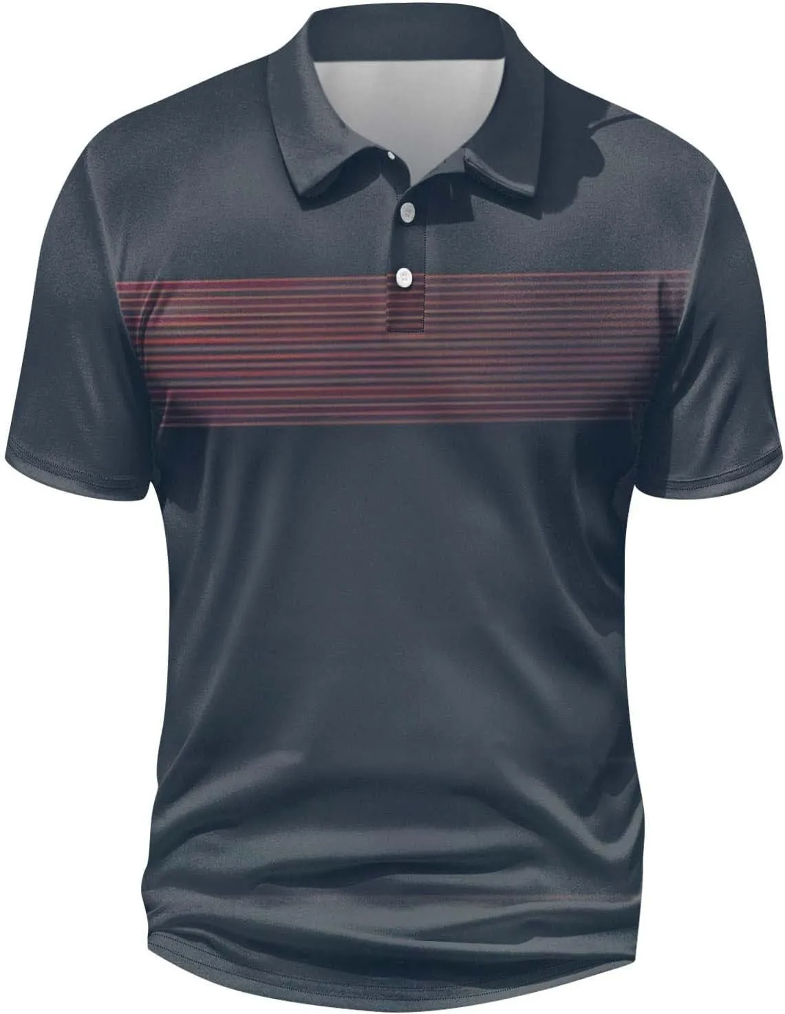 Ymosrh Men's Graphic Polo Shirts Short Sleeve Casual Business T Shirts Lightweight Golf Shirts, M-5XL