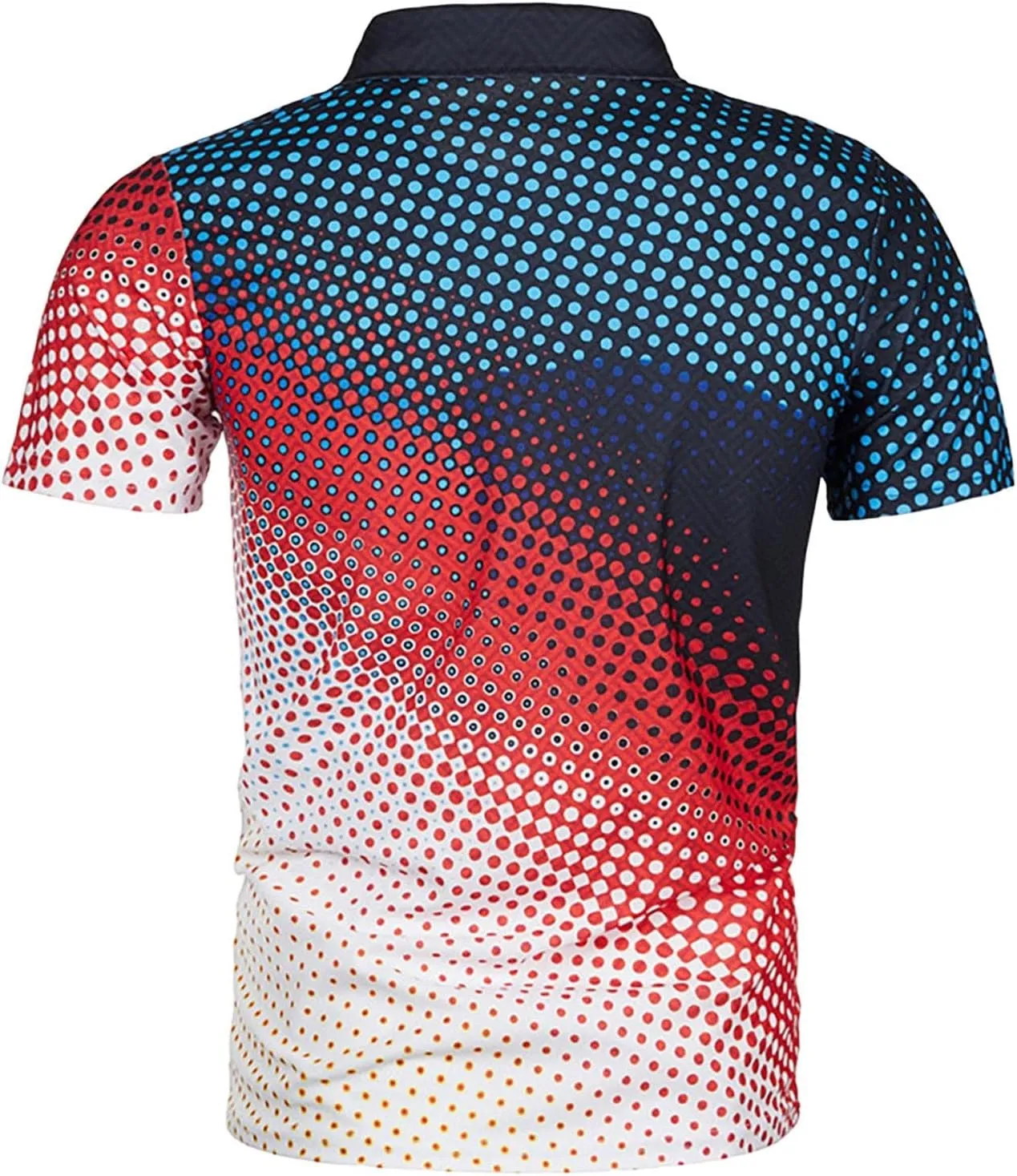 Ymosrh Men's Polo Shirts Summer Fashion Casual 3D Printing Shirt Lapel Casual Short Sleeve Top Shirts for Men, M-5XL