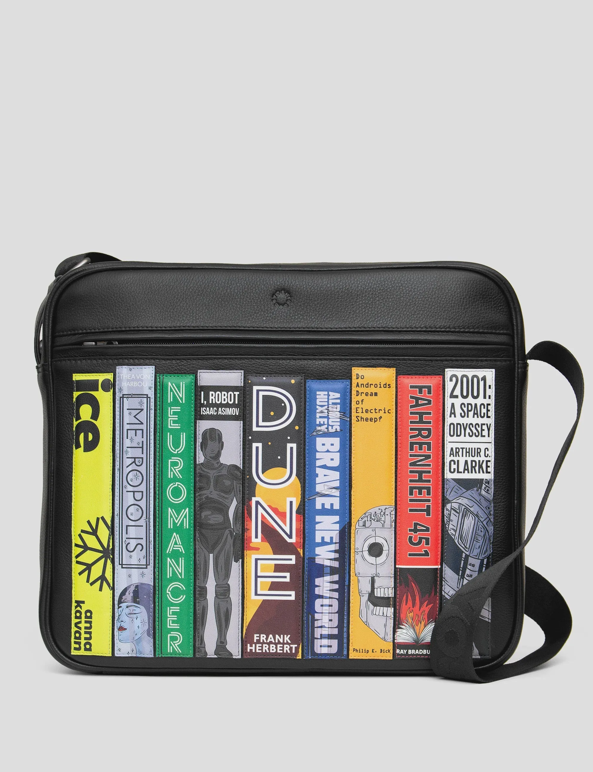 Yoshi Sci-Fi Mens Leather Messenger Bag
